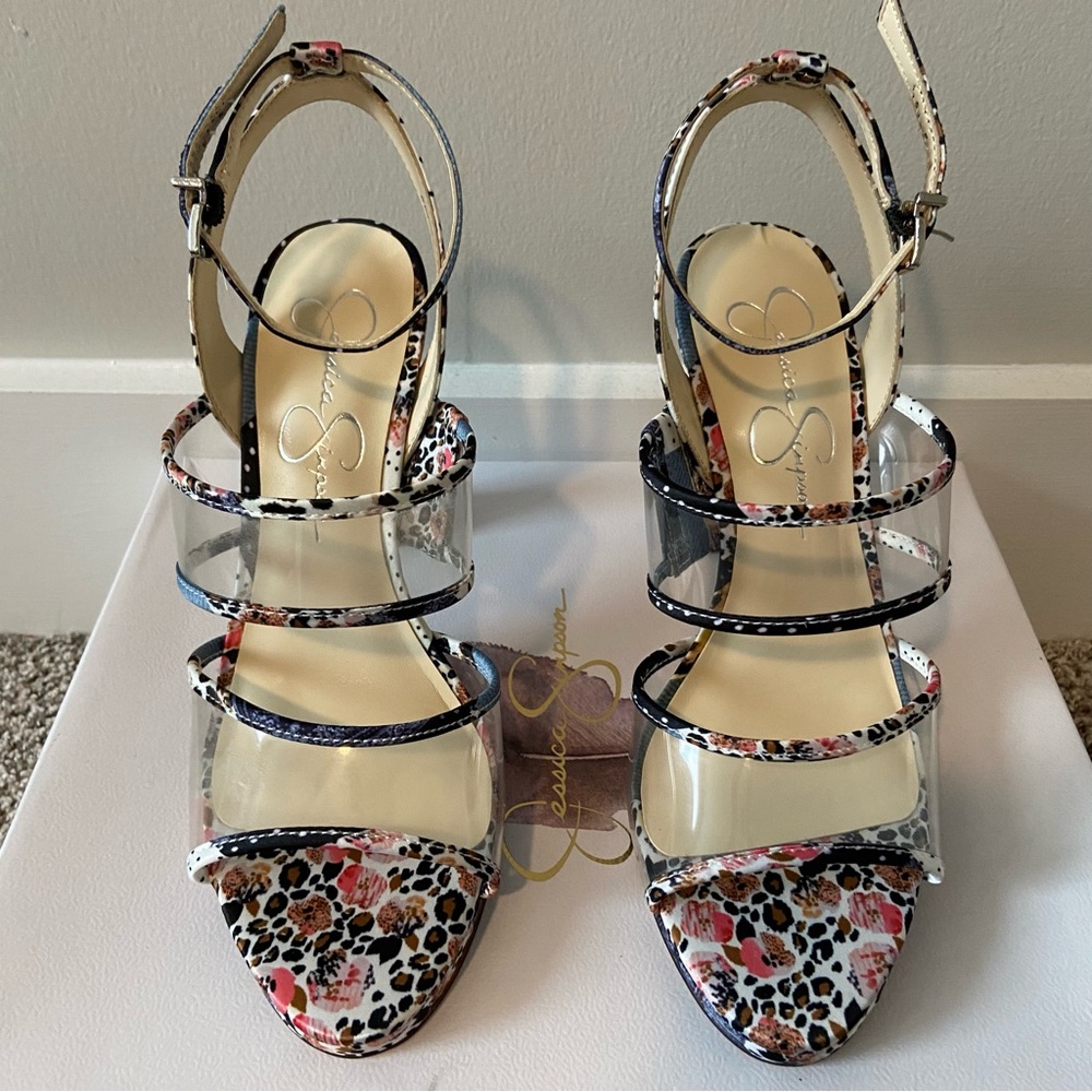 New Jessica Simpson Floral Strappy Heels Size 8